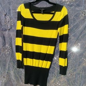 Yellow and black sweater
